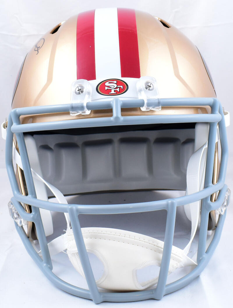 Joe Montana Autographed San Francisco 49ers F/S Speed Helmet - Fanatics *Black