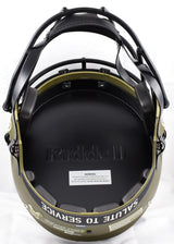 Warren Sapp Signed Buccaneers F/S Salute to Service Speed Helmet w/2 insc.- BAW