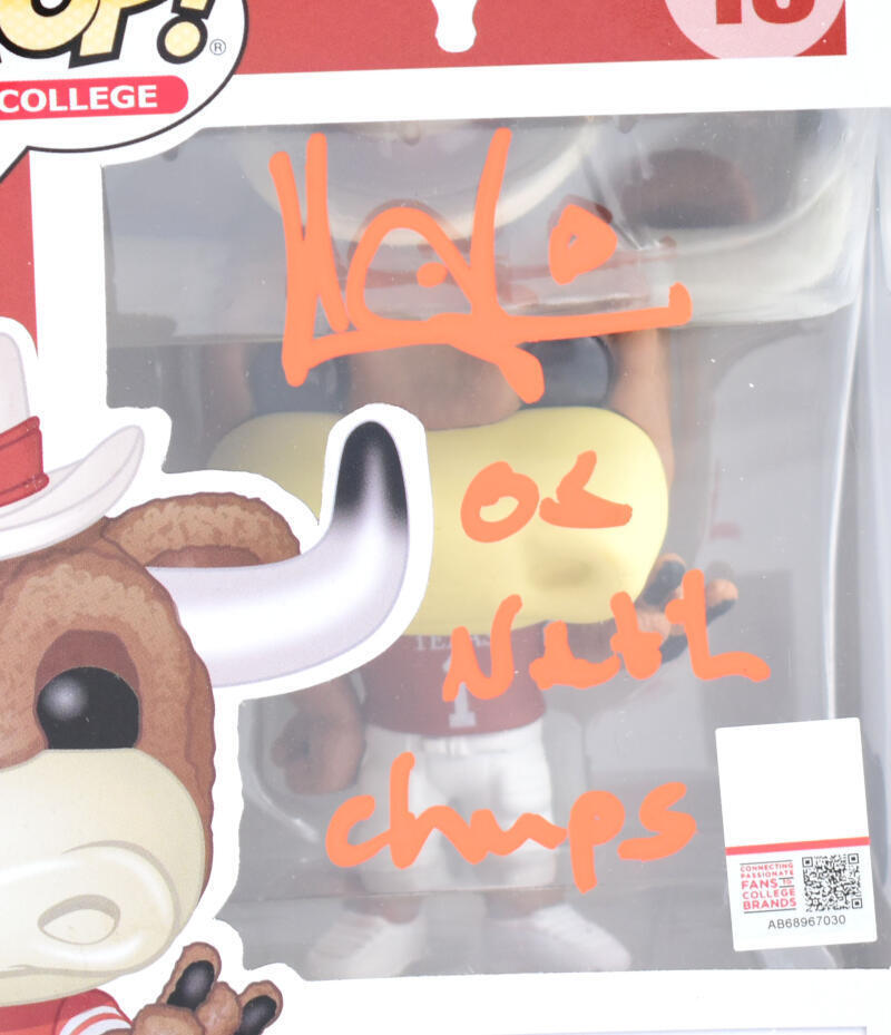 Vince Young Signed Longhorns Funko Pop Figurine #13 w/Natl Champs- Beckett W