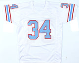 Earl Campbell Autographed White Pro Style Jersey- Beckett W Hologram *Black