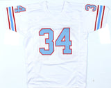Earl Campbell Autographed White Pro Style Jersey- Beckett W Hologram *Black