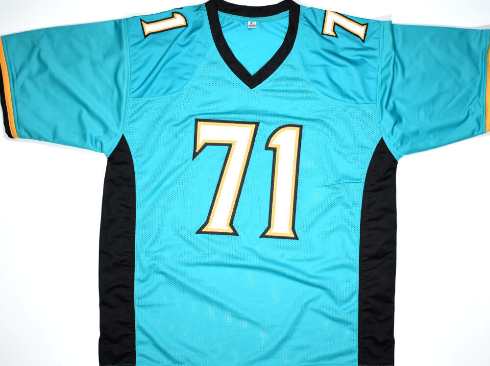 Tony Boselli Autographed Teal Pro Style Jersey w/ HOF - Beckett W Hologram