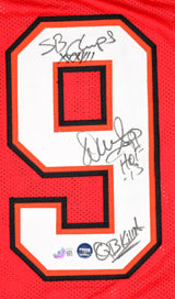 Warren Sapp Autographed Red Pro Style Jersey w/3 Inscriptions -Beckett W Holo