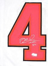 Mike Alstott Autographed White Pro Style Jersey - Beckett W Hologram *Silver