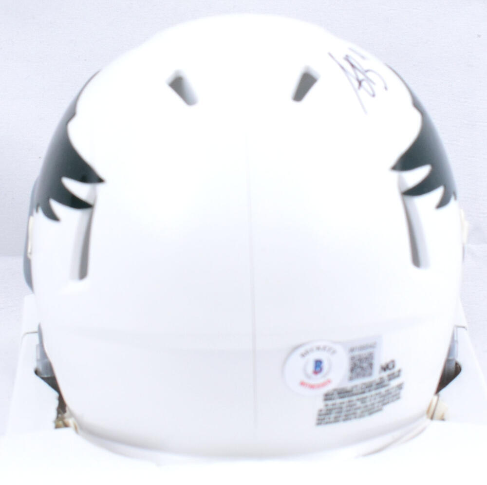 AJ Brown Signed Philadelphia Eagles 69 -73 Speed Mini Helmet-Beckett W Holo
