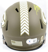 Jordy Nelson Signed Packers Salute to Service Speed Mini Helmet-Beckett W Holo