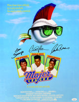 Charlie Sheen Tom Berenger Corbin Bernsen Signed Major League 16x20 Photo- JSA W