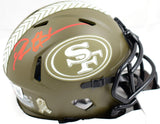 Deion Sanders Signed 49ers Salute to Service Speed Mini Helmet-Beckett W Holo