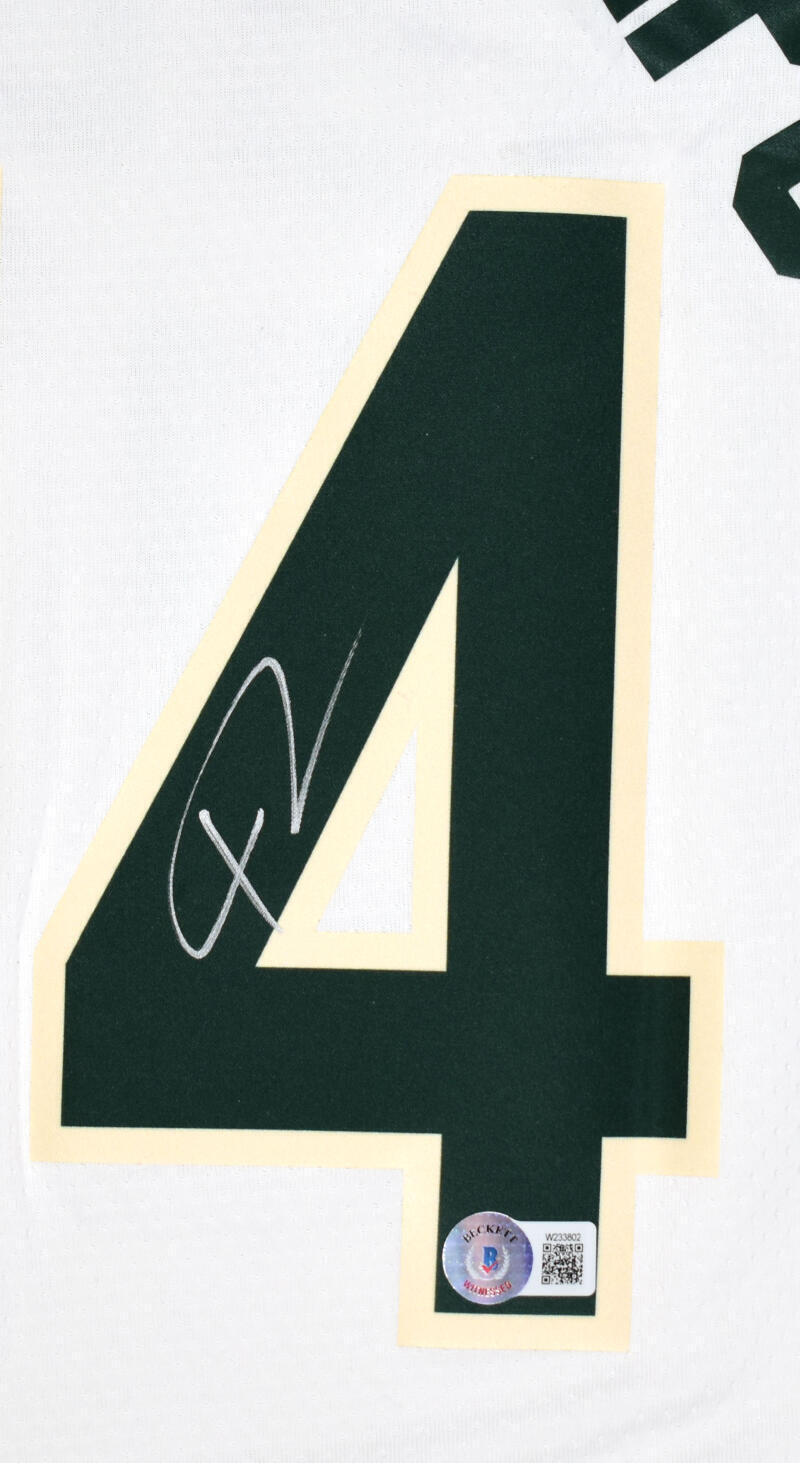 Giannis Antetokounmpo Signed Bucks 22-23 White Swingman Association JSY-Beckett