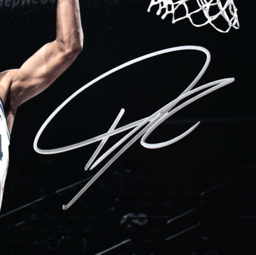 Giannis Antetokounmpo Autographed Bucks 16x20 Spotlight Dunk Photo-BeckettW Holo