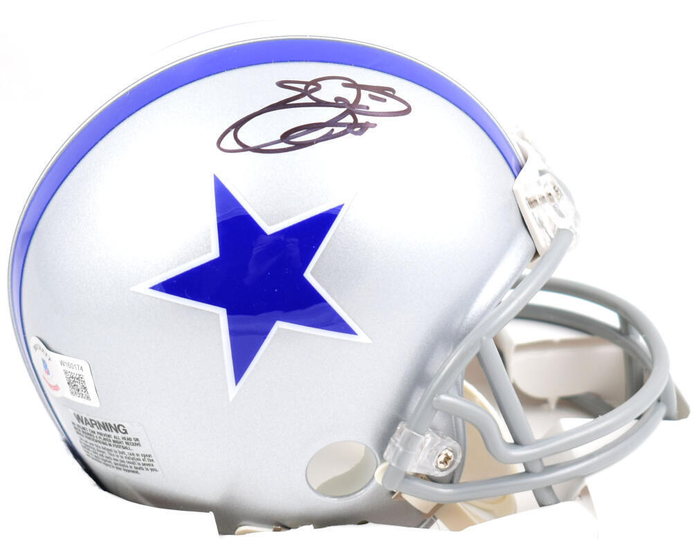 Emmitt Smith Autographed Dallas Cowboys 64-66 Mini Helmet-Beckett W Hologram