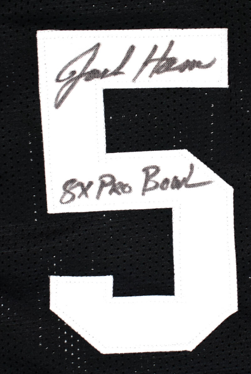 Jack Lambert Jack Ham Andy Russell Signed Black Pro Style Jersey-Beckett W Holo