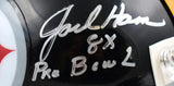 Ham / Lambert / Russell Autographed Steelers 63-76 Mini Helmet-Beckett W Holo