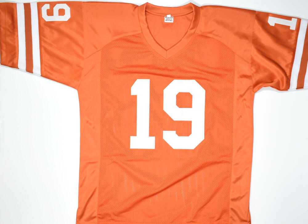 Justin Tucker Autographed Orange College Style Jersey- Beckett W Hologram *Black