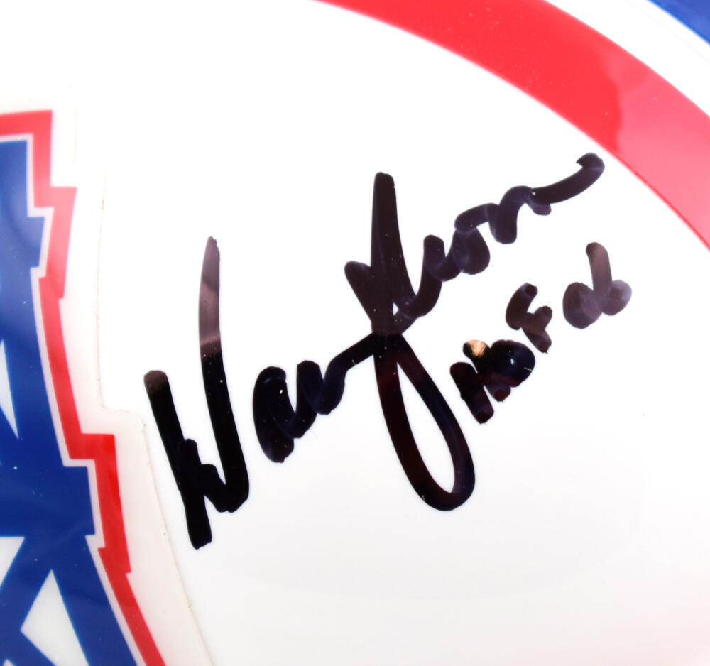 Warren Moon Autographed Houston Oilers Mini Helmet w/HOF - Beckett W Hologram
