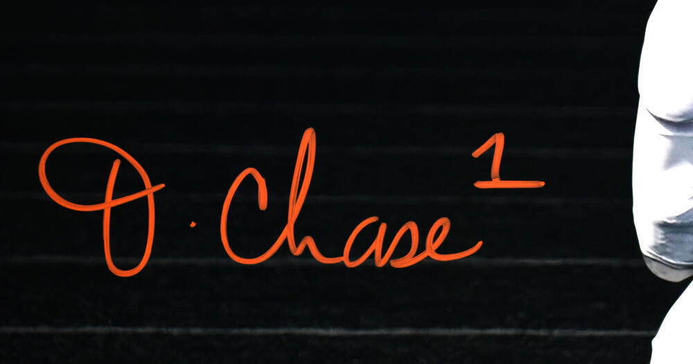 Ja'Marr Chase Signed Cincinnati Bengals 16x20 Spotlight Photo- Beckett W Holo