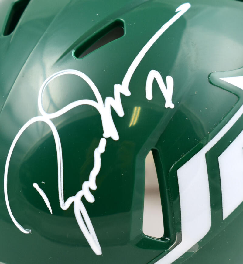 Boomer Esiason Autographed Jets 78-89 Speed Mini Helmet-Beckett W Hologram