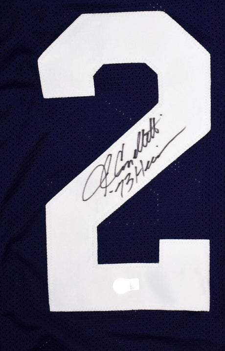 John Cappelletti Autographed Blue College Style Jersey w/Heisman- Beckett Holo