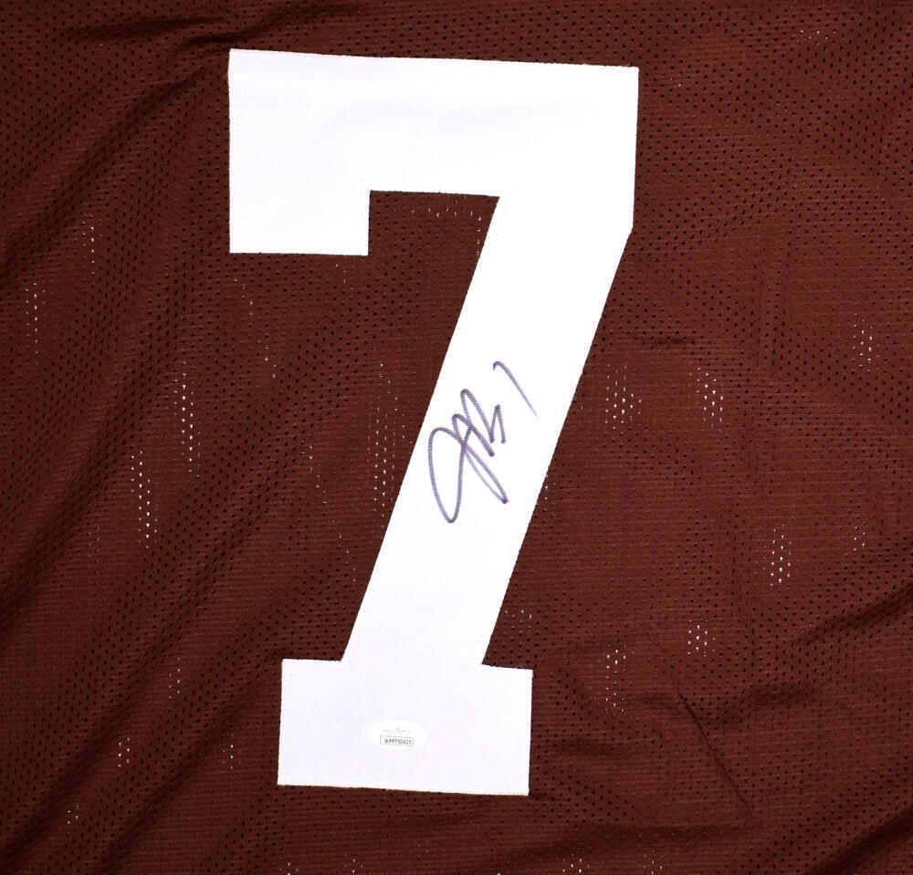Jacoby Brissett Autographed Brown Pro Style Jersey - JSA W *Black