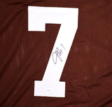 Jacoby Brissett Autographed Brown Pro Style Jersey - JSA W *Black