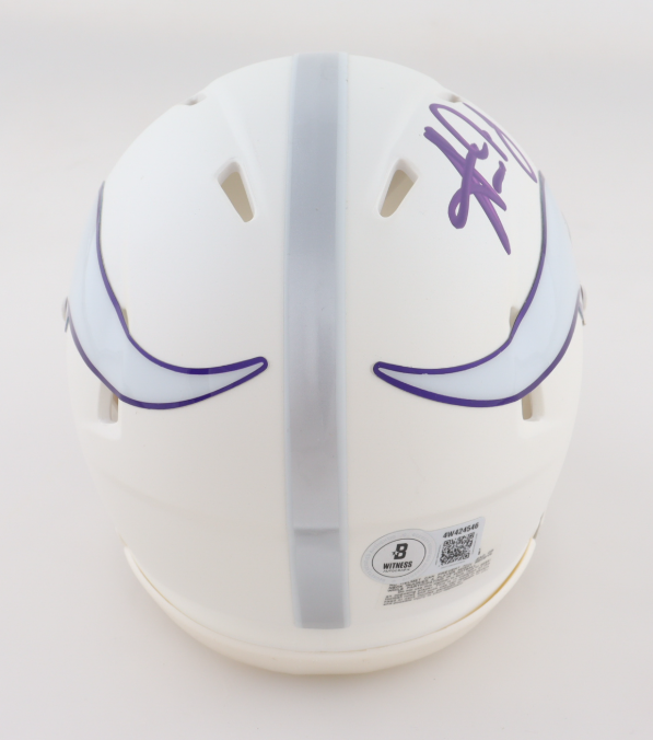 Aaron Jones Signed Vikings Alternative Mini Helmet - Beckett