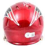 Tedy Bruschi Autographed Patriots Flash Speed Mini Helmet-Beckett W Hologram