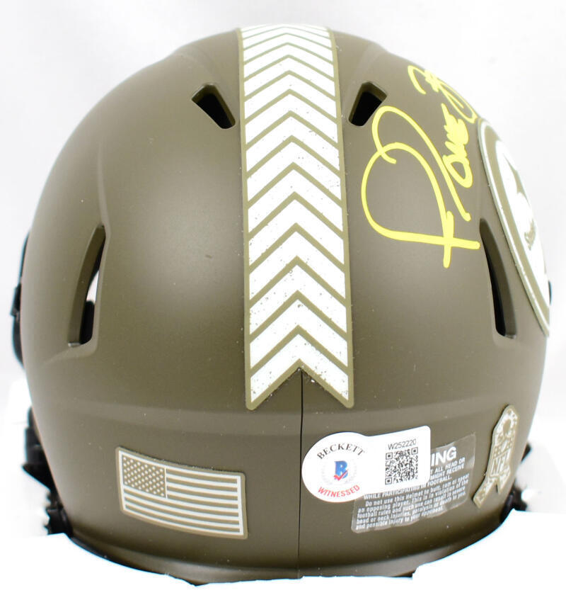 Jerome Bettis Signed Steelers Salute to Service Speed Mini Helmet-Beckett W Holo