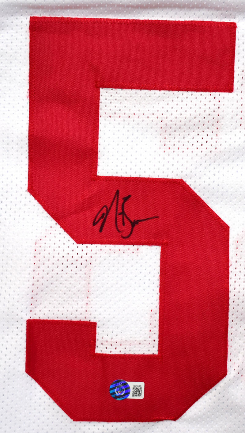 NaVorro Bowman Autographed White Pro Style Jersey- Beckett W Hologram *Black