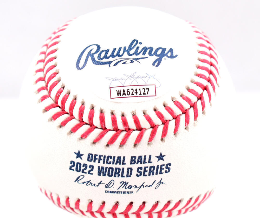 Chas McCormick Autographed Rawlings OML 2022 WS Baseball w/WS Champs- JSA W