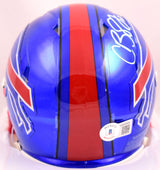 Cole Beasley Autographed Buffalo Bills Flash Speed Mini Helmet- Beckett W Holo