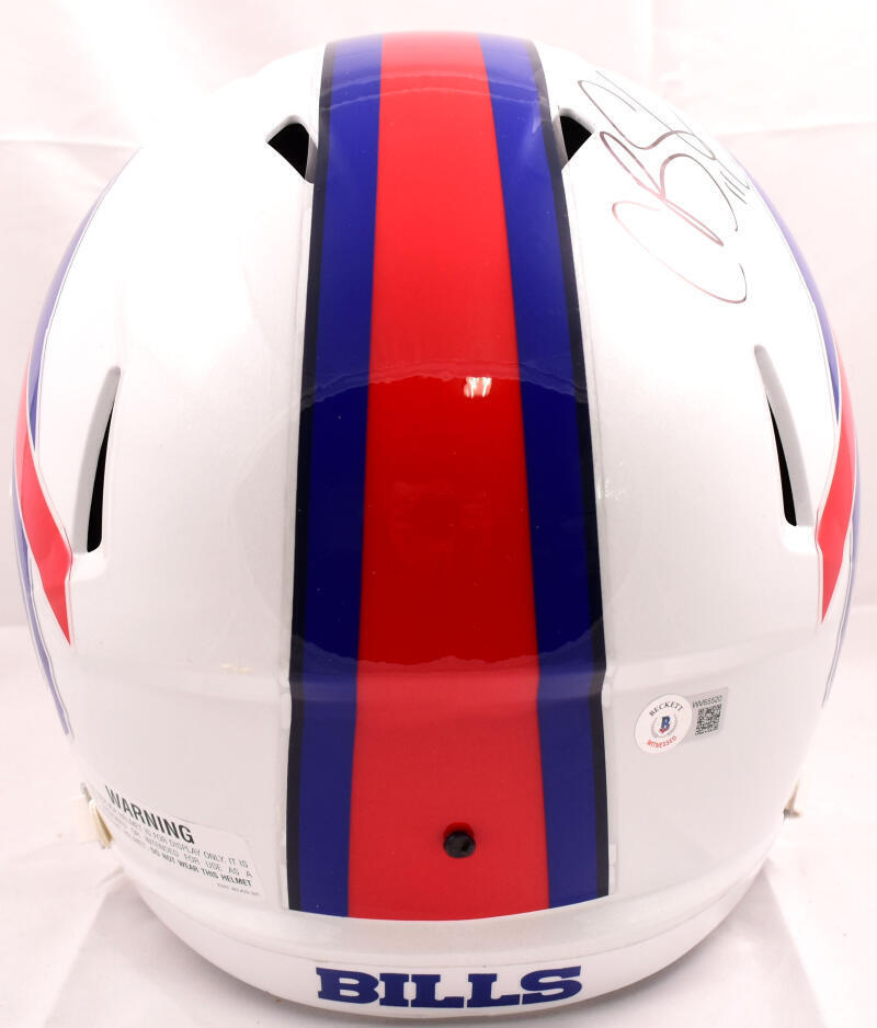 Cole Beasley Signed Bills F/S 2021 Speed Helmet w/Bills Mafia -Beckett W Holo