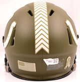 Peyton Manning Signed Colts Salute to Service Speed Mini Helmet- Fanatics *Blue