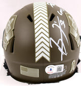 Deion Sanders Ray Lewis NFL Salute to Service Speed Mini Helmet w/GOATS-BAW Holo