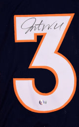 Javonte Williams Autographed Blue Pro Style Jersey- Beckett W Hologram *Black