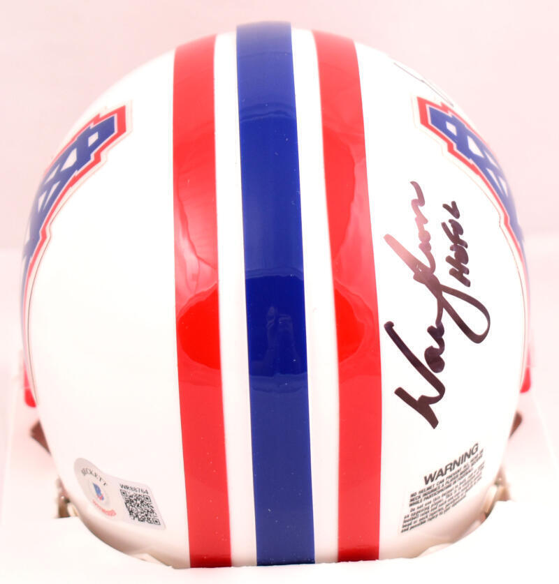 Earl Campbell Warren Moon Signed Oilers 81-96 Mini Helmet w/HOF -Beckett W Holo