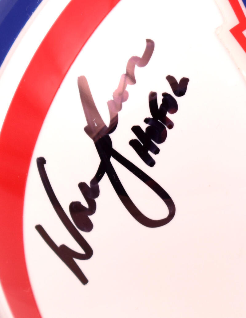 Earl Campbell Warren Moon Signed Oilers 81-96 Mini Helmet w/HOF -Beckett W Holo