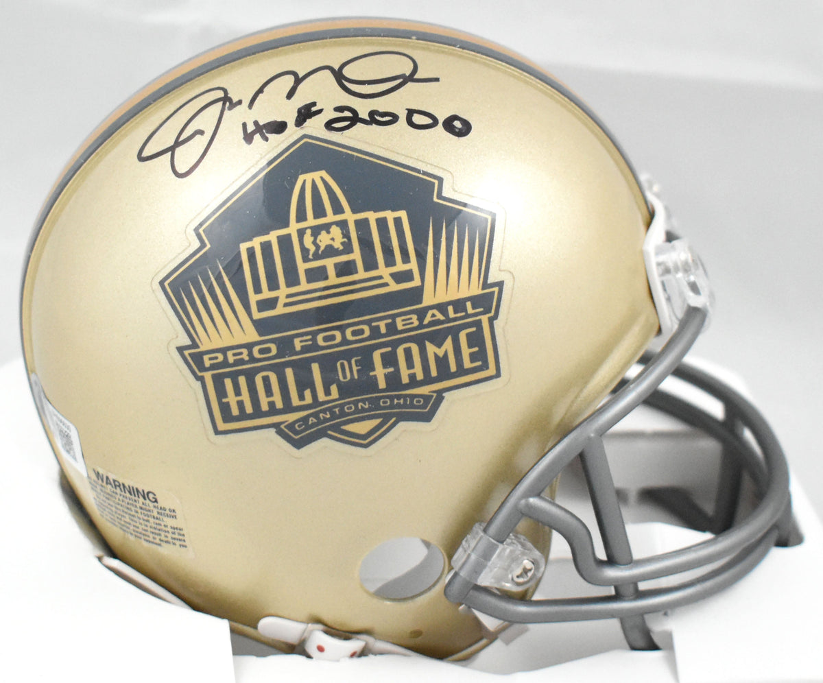 Joe Montana Autographed NFL Gold HOF Mini Helmet w/HOF- Beckett Hologram *Black
