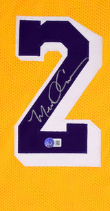 Michael Cooper Autographed Gold Pro Style Jersey-Beckett W Hologram *Silver