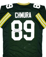 Mark Chmura Autographed Green Pro Style Jersey w/SB Champs - JSA W *Black