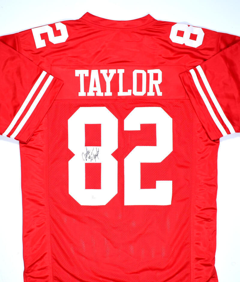 John Taylor Autographed Red Pro Style Jersey - JSA W *Black