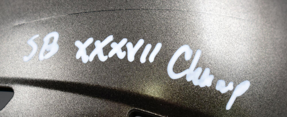 Ronde Barber Signed Buccaneers 97-13 Speed Mini Helmet w/SB Champs-BeckettW Holo