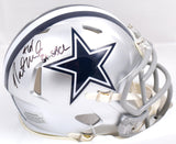 Nate Newton Autographed Dallas Cowboys Mini Helmet w/3x SBC - Prova *Black