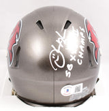 Derrick Brooks Signed Buccaneers 97-13 Speed Mini Helmet w/SB Champs- BA W Holo