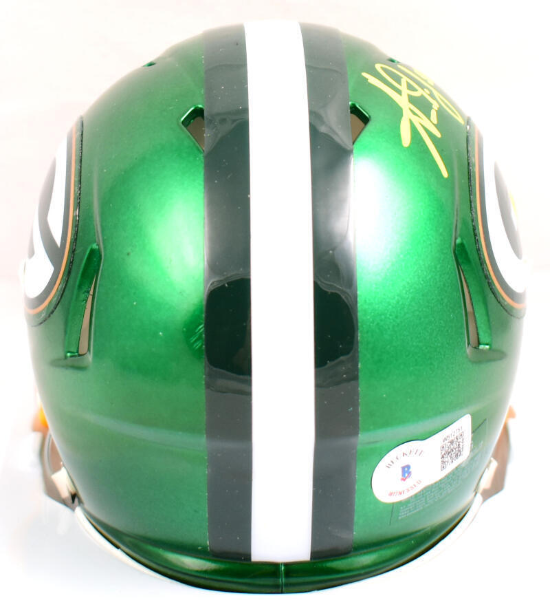 Aaron Jones Autographed Green Bay Packers Flash Speed Mini Helmet-Beckett W Holo