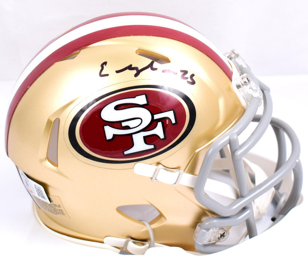 Elijah Mitchell Autographed San Francisco 49ers Speed Mini Helmet-Beckett W Holo
