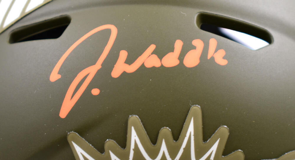 Jaylen Waddle Signed Miami Dolphins Salute to Service Speed Mini Helmet-Fanatics