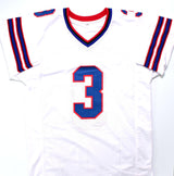 Damar Hamlin Autographed White Pro Style Jersey-Beckett W Hologram *Silver