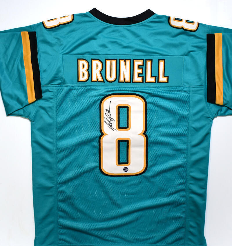 Mark Brunell Autographed Teal Pro Style Jersey - Prova *Black