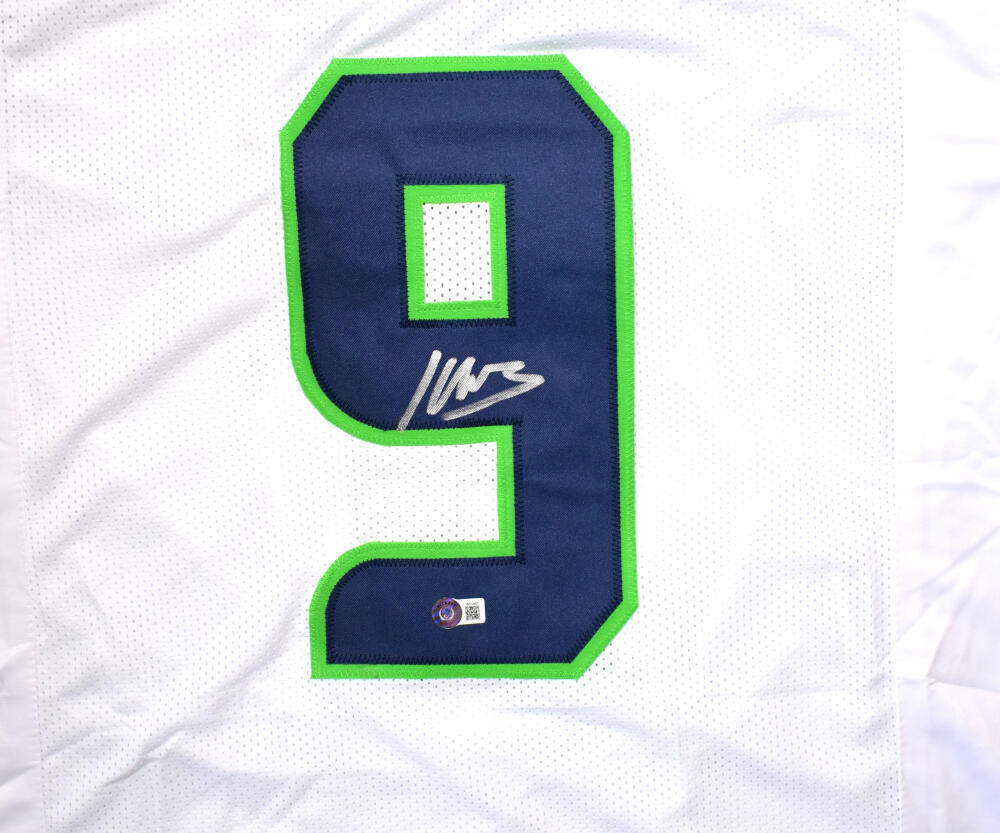 Kenneth Walker III Autographed White Pro Style Jersey-Beckett W Hologram *Silver