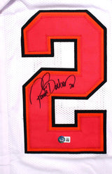 Ronde Barber Autographed White Pro Style Jersey - Beckett W Hologram *Black